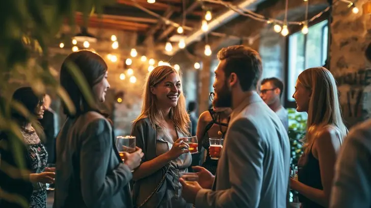 People connecting at a social gathering